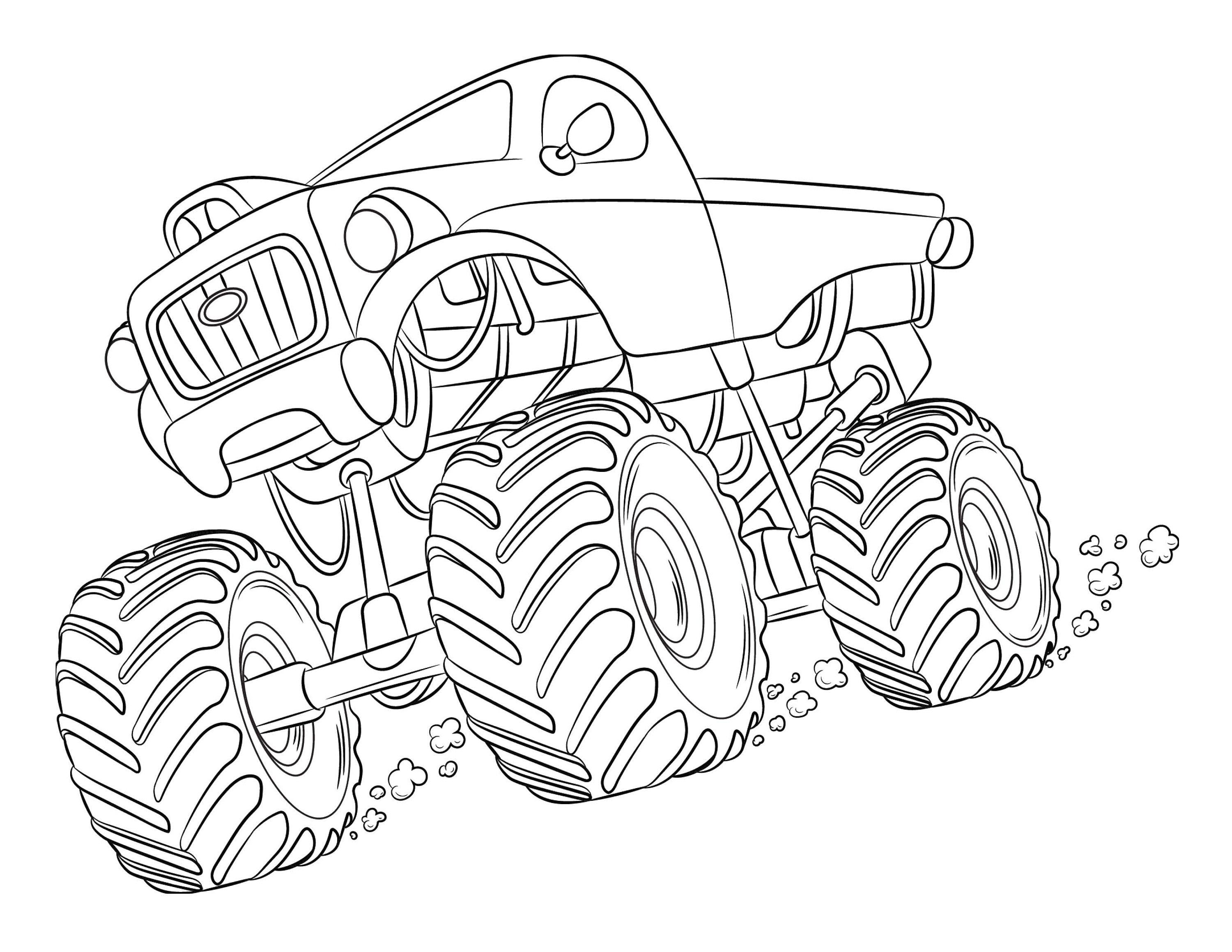 Monster Trucks Coloring Pages for Kids PDF File Instant - Etsy Canada