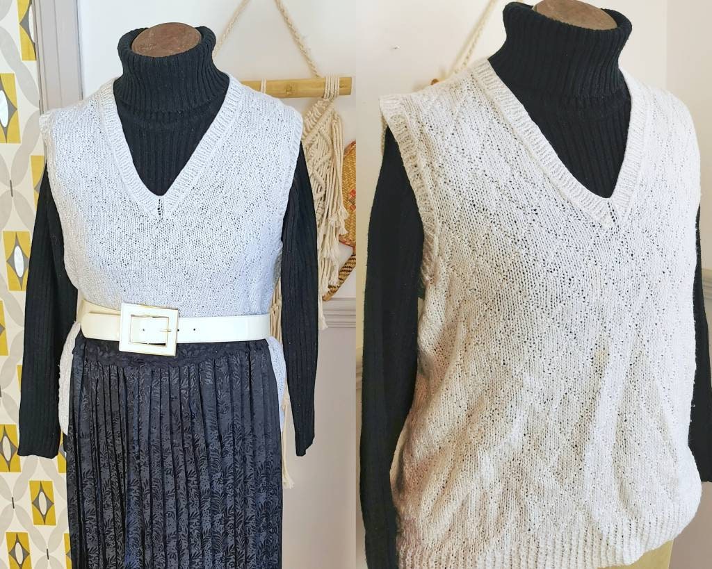 Gilet Sans Manches Femme - Col V - Ourlet Irrégulier - Tricot Élasticité - Taille Unique - 16 Coloris
