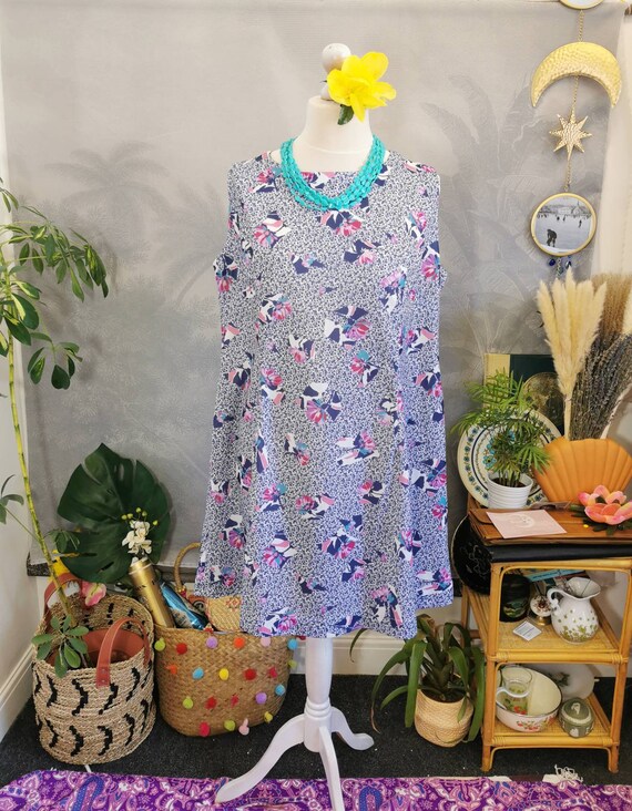 Vintage 70s mini dress, vintage floral dress,dits… - image 2