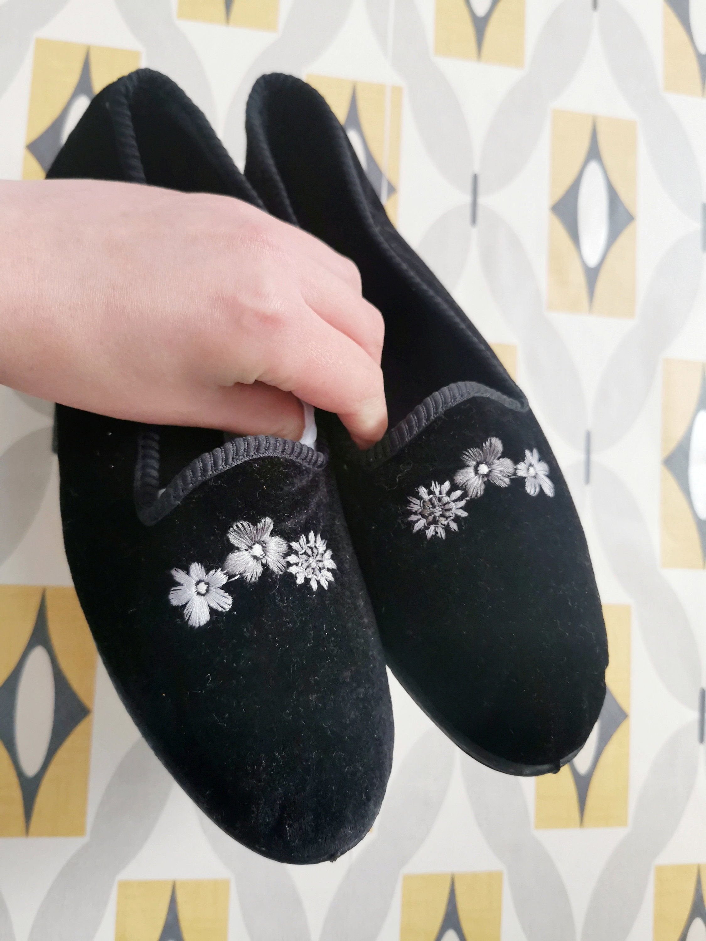 Women s Slippers Vintage Etsy UK