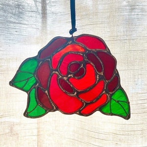 Red Rose Stained Glass