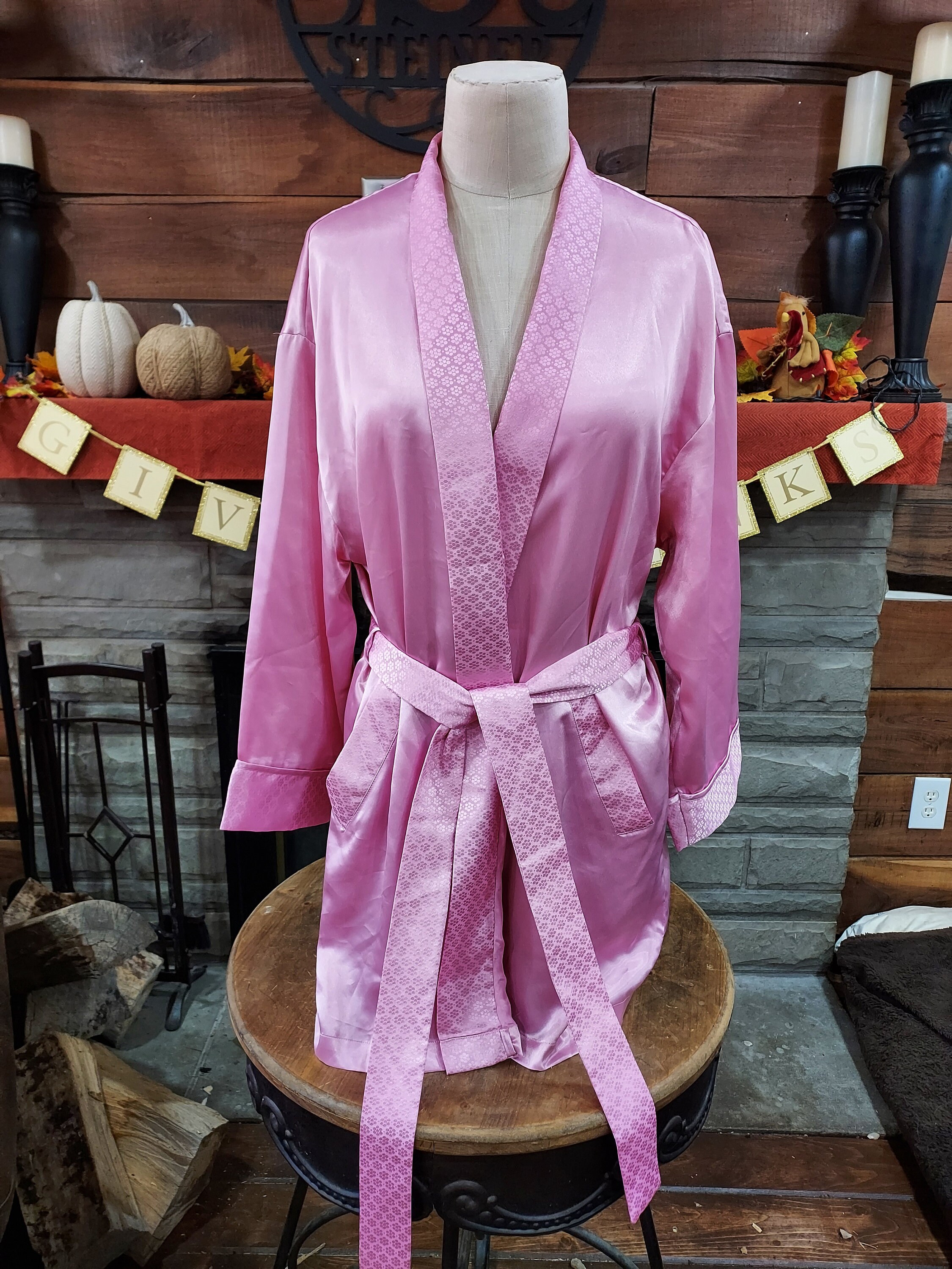 Satin Long Pajama Set , Pink, Medlong - Women's Pajamas Sets - Victoria's Secret