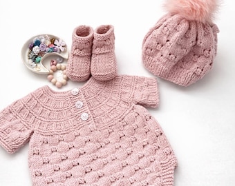Conjunto de pelele Pippin - Rosa - Talla 0-3 meses - Envuelve a tu pequeño en suavidad