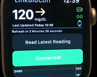 FreeStyle Libre Readings on Apple and Android Watch, Phone (optional)