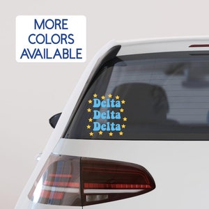 Sorority Sticker - Delta Delta Delta Sticker - Delta Delta Delta Decal - Tri Delta - Car Sticker - Car Decal - Big Little - Sorority Gift