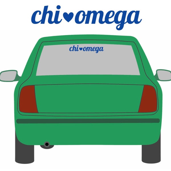 Sorority Sticker - Chi Omega - Chi Omega Sticker - Chi Omega Decal - Car Sticker - Car Decal - Big Little Gift - Sorority Gift