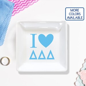 Sorority Ring Dish - Delta Delta Delta Badge Dish - Badge Dish - Tri Delta Ring Dish - Delta Gamma - Sorority Gift - Big Little Gift