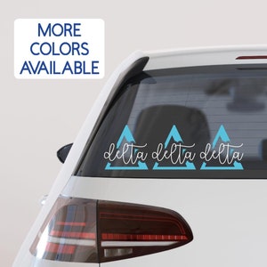 Sorority Sticker - Kappa Delta - Delta Delta Delta Decal - Car Sticker - Car Decal - Big Little Gift - Sorority Gift