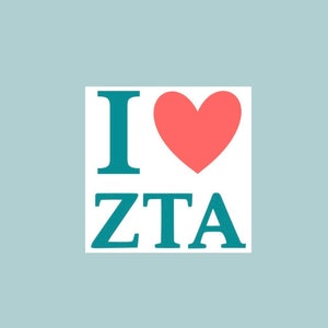 Sorority Sticker - Zeta Tau Alpha - ZTA - Zeta Tau Alpha Sticker - Sorority Gift - Big Little Gift - Greek Gift