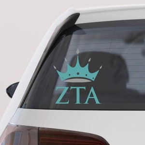 Zeta Tau Alpha Crown Vinyl Decal – Sorority Car, Tumbler, Laptop - Big Little Gift