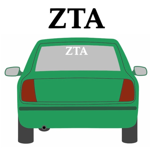 Sorority Sticker - Zeta Tau Alpha- Zeta Tau Alpha Sticker - Zeta Tau Alpha Decal - Car Sticker - Car Decal - Big Little Gift - Sorority Gift