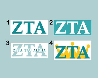 Sorority Sticker - Zeta Tau Alpha - ZTA - Zeta Tau Alpha Sticker - Sorority Gift - Big Little Gift - Greek Gift