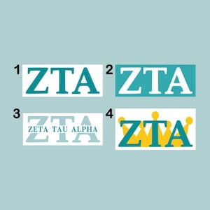 Sorority Sticker - Zeta Tau Alpha - ZTA - Zeta Tau Alpha Sticker - Sorority Gift - Big Little Gift - Greek Gift