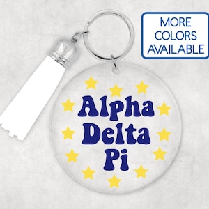 Sorority Keychain - Alpha Delta Pi Keychain - Alpha Delta Pi Keychain - Alpha Delta Pi - Sorority Gift - Big Little Gift  - Acrylic Keychain