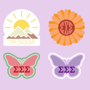 Sorority Sticker - Tri Sigma Sticker - Sigma Sigma Sigma Sticker - Sorority Gift - Big Little Gift - Greek Gift