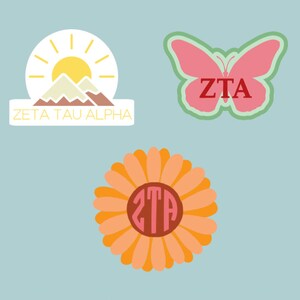Sorority Sticker - Zeta Tau Alpha - ZTA - Zeta Tau Alpha Sticker - Sorority Gift - Big Little Gift - Greek Gift