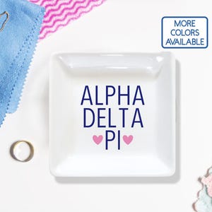 Sorority Ring Dish - Alpha Delta Pi badge dish - Badge Dish - ADPi Ring Dish - Alpha Delta Pi - Ring Dish - Sorority Gift - Big Little Gift