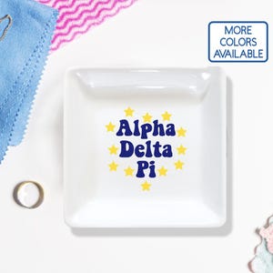 Sorority Ring Dish - Alpha Delta Pi badge dish - Badge Dish - ADPi Ring Dish - Alpha Delta Pi - Ring Dish - Sorority Gift - Big Little Gift