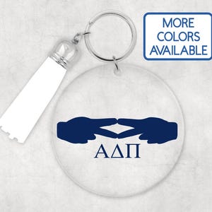 Sorority Keychain - Alpha Delta Pi Keychain - Alpha Delta Pi Keychain - Sorority Gift - Big Little Gift - Acrylic Keychain - Circle