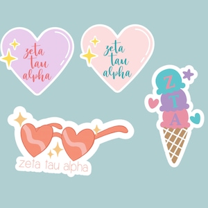 Sorority Sticker - Zeta Tau Alpha - ZTA - Zeta Tau Alpha Sticker - Sorority Gift - Big Little Gift - Greek Gift