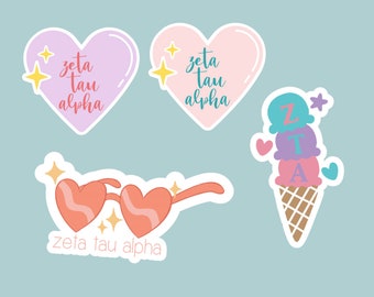 Sorority Sticker - Zeta Tau Alpha - ZTA - Zeta Tau Alpha Sticker - Sorority Gift - Big Little Gift - Greek Gift