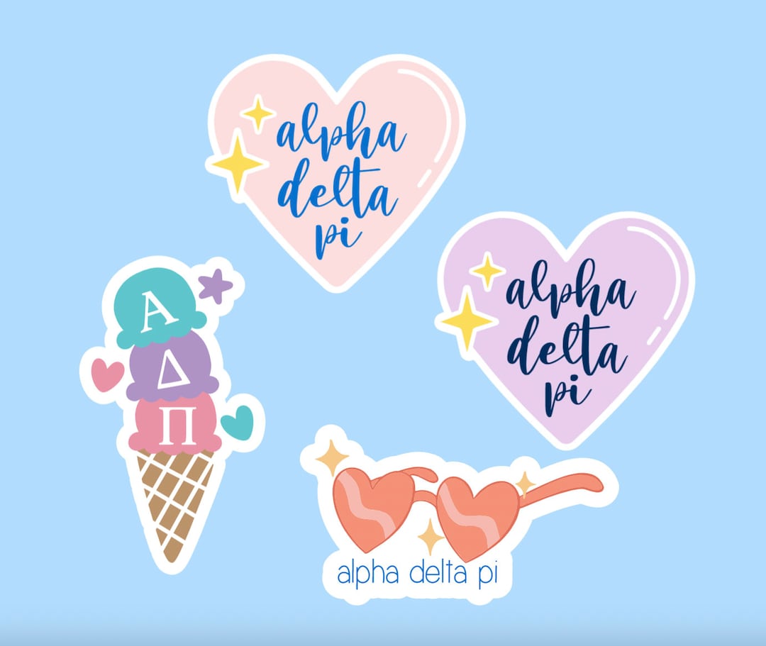 Sorority Sticker - Alpha Delta Pi Sticker - Alpha Delta Pi - Sorority ...