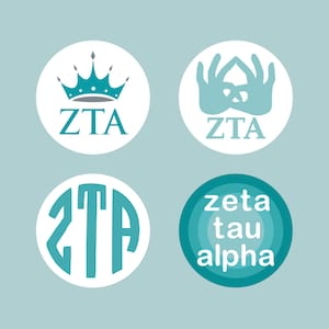 Sorority Sticker - Zeta Tau Alpha - ZTA - Zeta Tau Alpha Sticker - Sorority Gift - Big Little Gift - Greek Gift