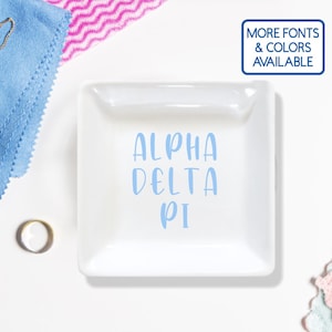 Sorority Ring Dish - Alpha Delta Pi badge dish - Badge Dish - ADPi Ring Dish - Alpha Delta Pi - Ring Dish - Sorority Gift - Big Little Gift