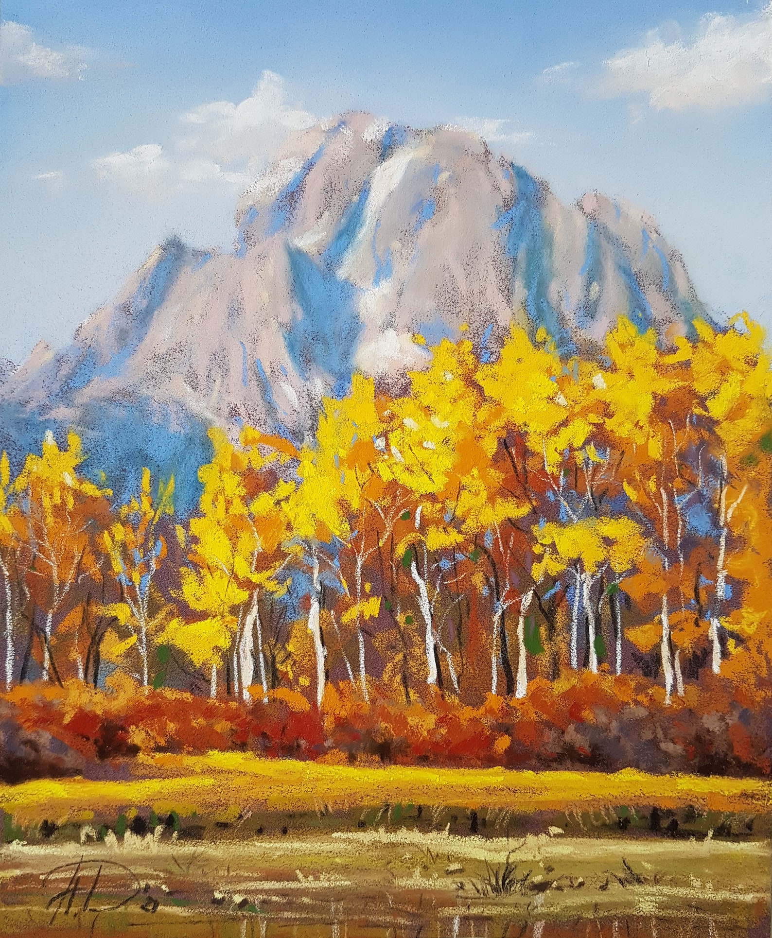 Grand Teton National Park Painting Original Mountain Art | Etsy