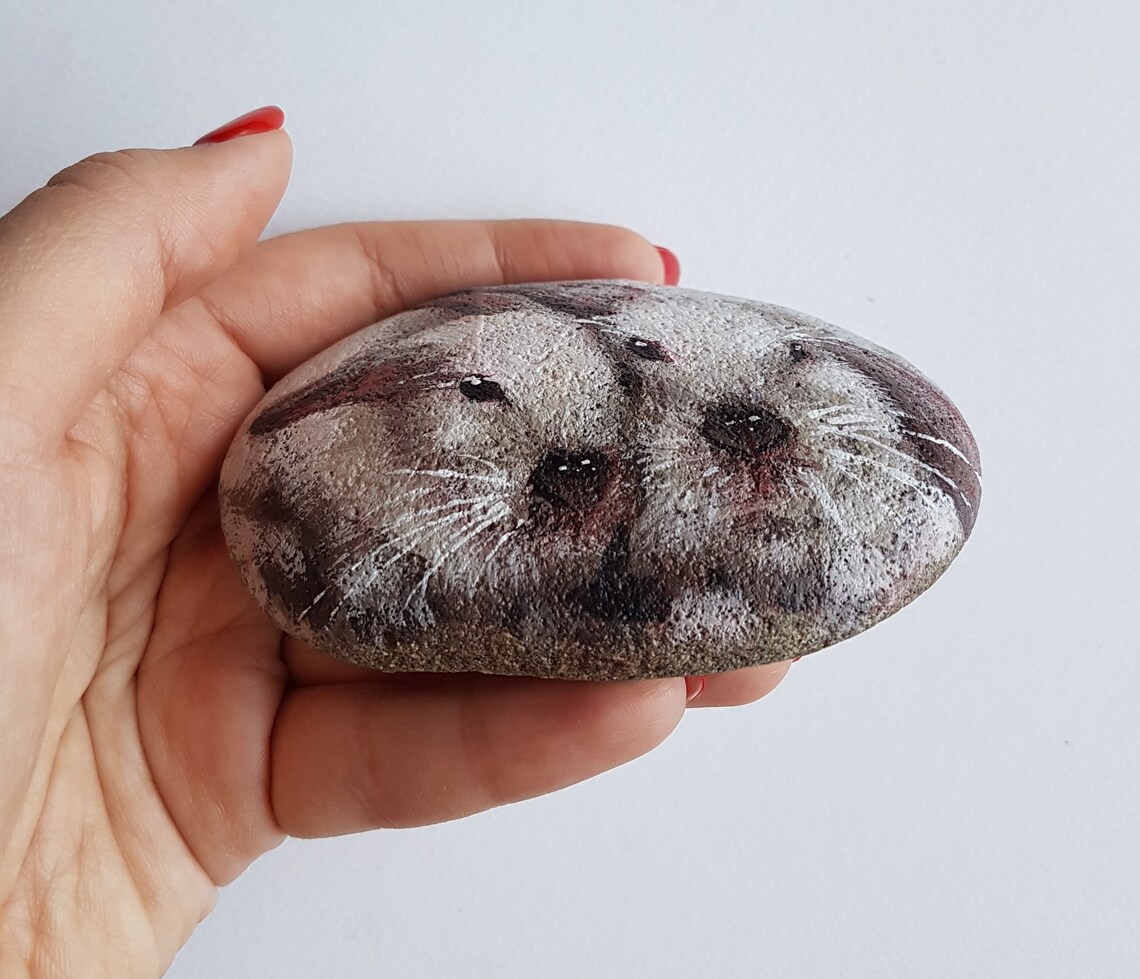 Pintura de conejo pintado bondad rocks animales inspirados a | Etsy