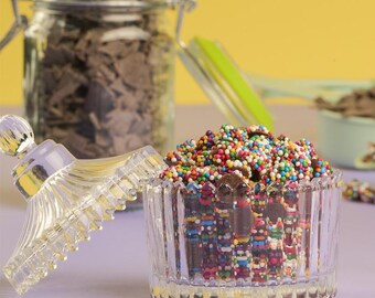 Chispas arcoíris sin igual (1 libra) – Decoración para cumpleaños, bodas, pasteles, cupcakes y postres, suministros para hornear para fiestas
