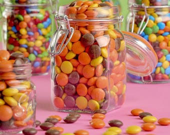 Dulces Reese's Pieces - 1 libra - Recuerdos de fiesta de chocolate y mantequilla de maní, dulces para bodas, cumpleaños y mesas de postres