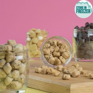 Chocolate Chip Cookie Dough Bites 1 lb. - Dessert Topping, Wedding Candy Buffet, Party Favor Sweets, Birthday Treats