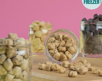 Bocados de masa de galleta con chispas de chocolate (1 libra) - Aderezo para postres, dulces para bodas, dulces para fiestas, dulces de cumpleaños