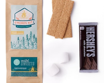 Kit de recuerdos de S'mores (90 unidades): Delicias para fiestas, bodas, cumpleaños o fogatas / Idea de barra de postres DIY