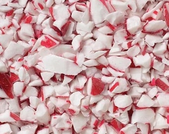 Menta picada grande, trozos de caramelo, cobertura para helado, dulces de temporada, trozos de bastón de caramelo - Bolsa de 450 g