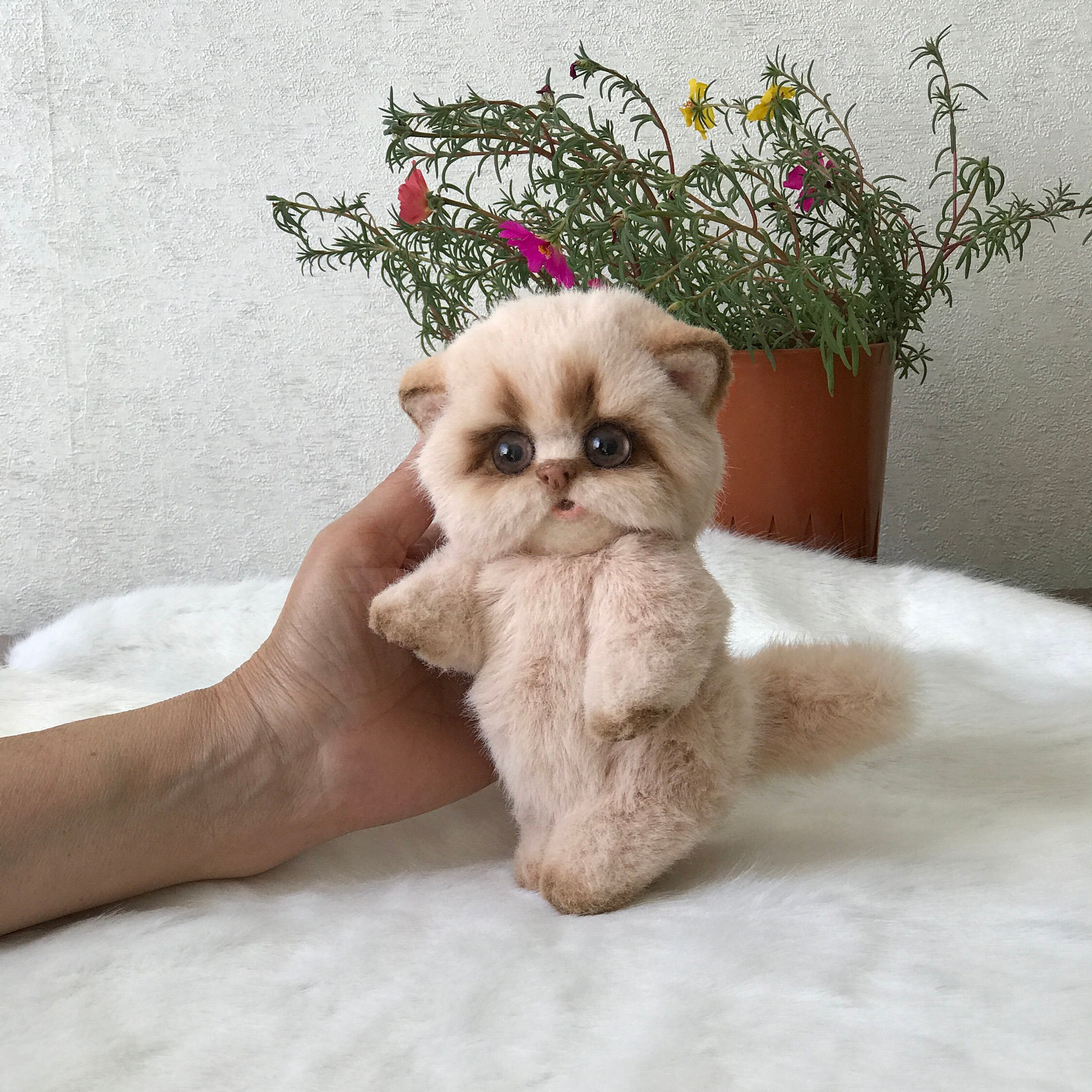 Realistic cat unique small cat toy gift for cat lover Etsy