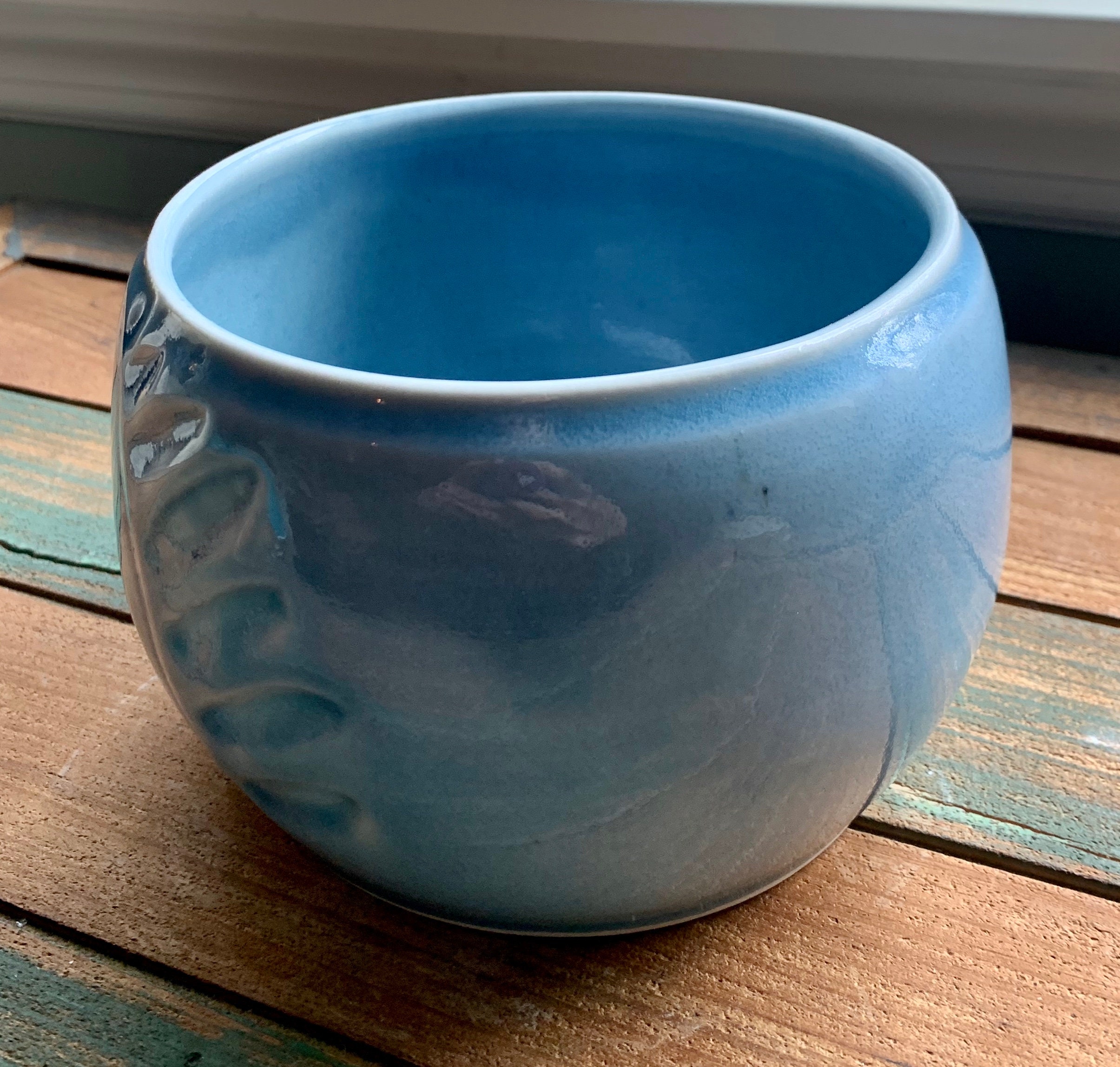 Wheel Thrown Porcelain Pottery Bowl With Carved Decorative - Etsy