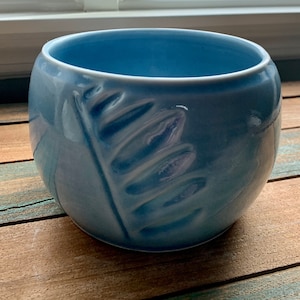 Wheel Thrown Porcelain Pottery Bowl with Carved Decorative Accent