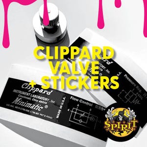 Ghostbusters Spirit Halloween Life Size Proton Pack Clippard Valve UPGRADE with 2 Metallic Stickers. Fits over existing base of the valve.