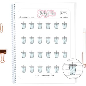 Ice Water | Planner Stickers | Cold Water | Cold Drink | Water |