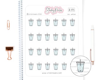 Ice Water | Planner Stickers | Cold Water | Cold Drink | Water |