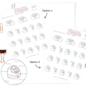 Tiralatte / Planner Stickers / Blu / Rosa / Elettrico / Automatico / Pompa / Allattamento al seno / Vita mamma
