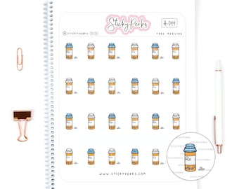 Take Medicine | planner sticker | Buy Medicine | refill pills | don&#39;t forget meds | get pills | pet meds | prescription pill | forgot meds |
