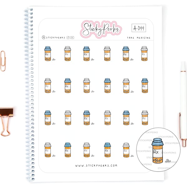 Take Medicine | planner sticker | Buy Medicine | refill pills | don't forget meds | get pills | pet meds | prescription pill | forgot meds |