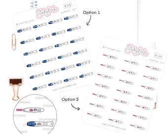 Pregnancy & Ovulation Test Stickers | Take Test | Buy Test | Baby Planning | IVF | Pregnant | Testing | Mom life | Small Stickers |
