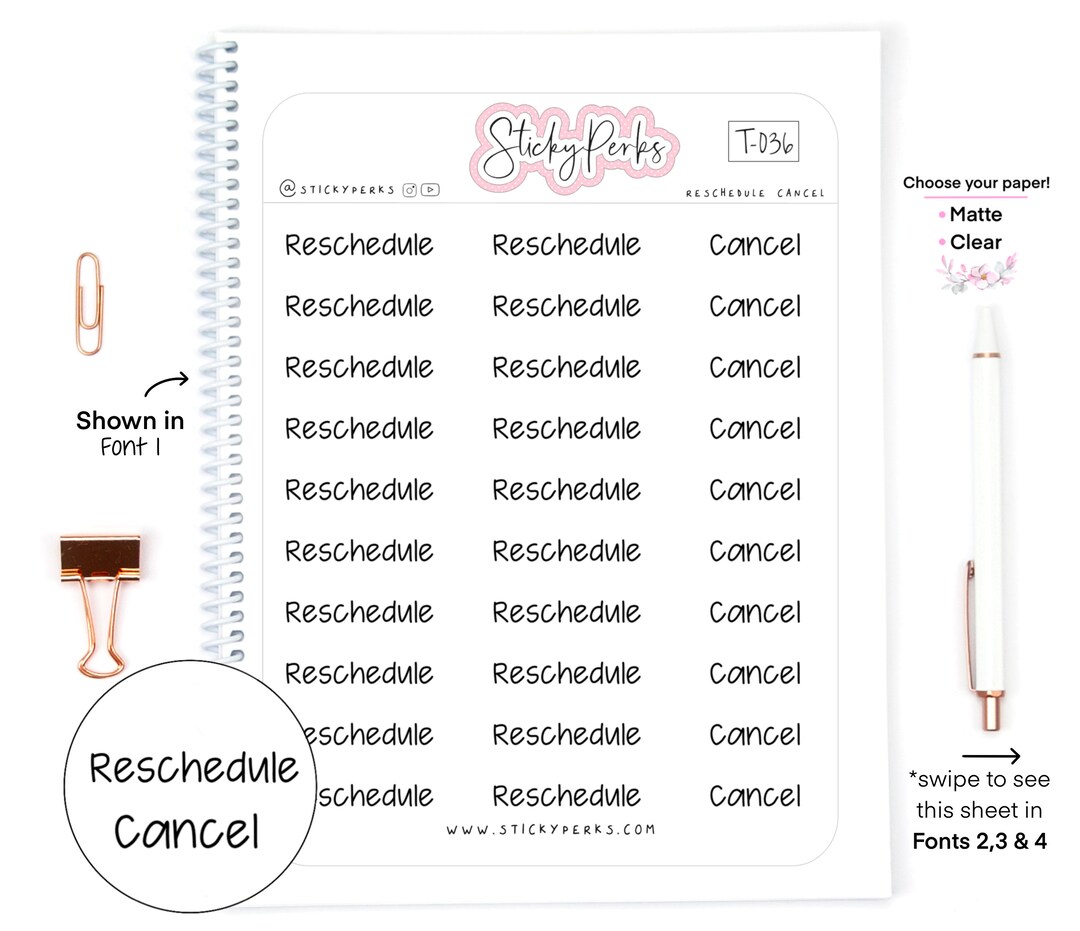 Rescheduling Script Reschedule & Cancel Scripts | Planner Stickers | Scripts | Schedule ...