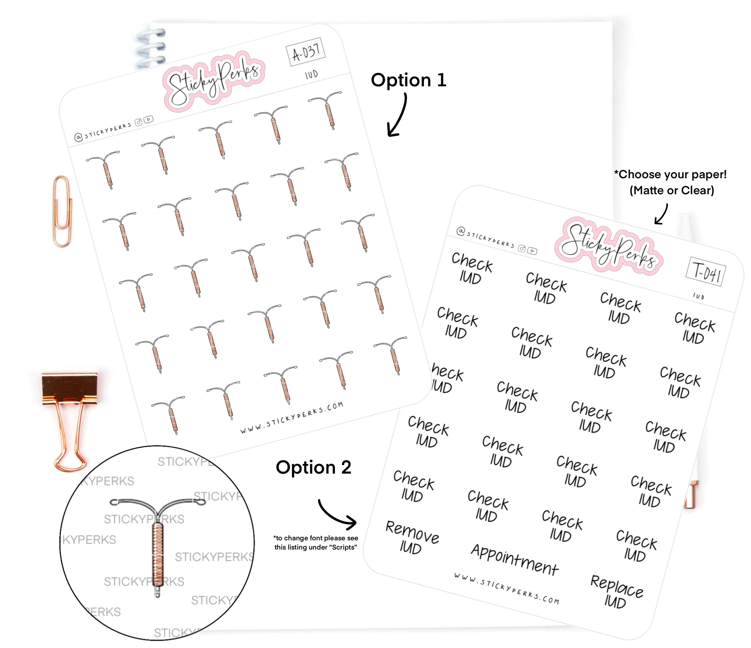 IUD Birth Control | Planner Stickers | Reminder | Refill | Appointment ...