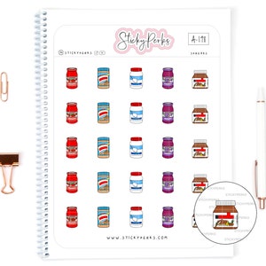 Spreads | Planner Stickers | Sandwiches | PBJ | Fluff & Peanut Butter | Jelly |