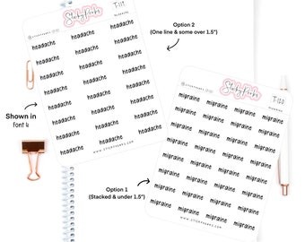 Hoofdpijn en migraine Font 4 Script | Migraine | Hoofd doet pijn | Overweldigd | Overdenken | Scripts | | Mat | Wissen |